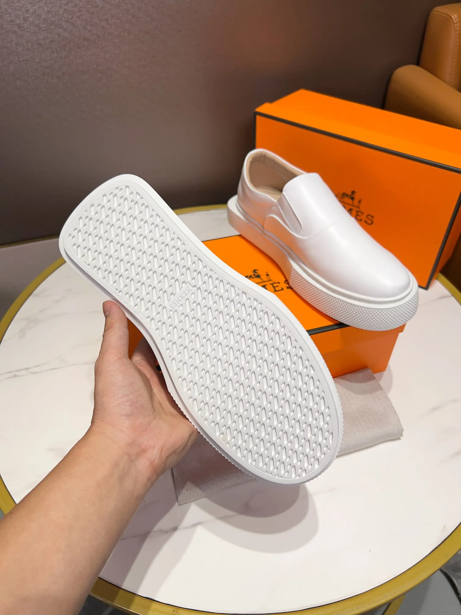 P460🧨【HERMES】Hermès - high-end quality, original order🔍🔍new product in men's counter, upper imported from Italy cowhide, sheepskin lining, sole: original factory special sole, exclusive movable molded sole super comfortable, original factory follow-up goods -Super high quality control·Fine workmanship: highlighted (high-end·nobility·grade) -Size: 38-44 (45 can be customized)·